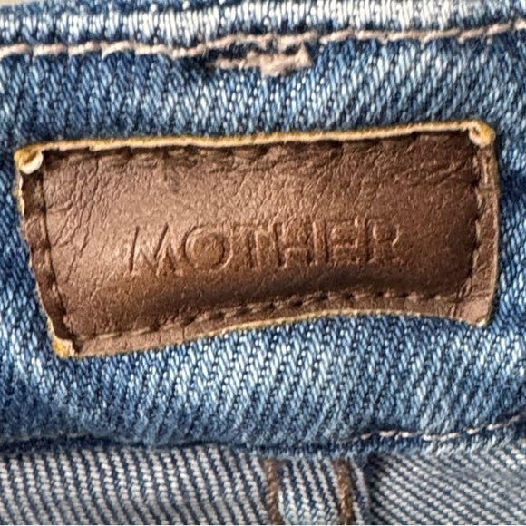 MOTHER - LIL ROLLER FRAY Wide-Leg Light Blue Washed Denim Jeans - Picture 2 of 10